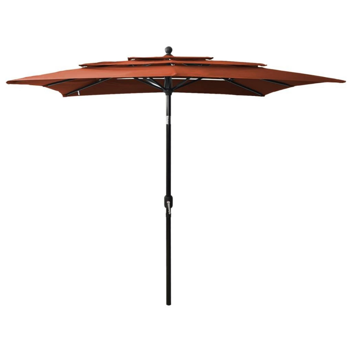 VIDAXL Parasol de jardin a 3 niveaux avec mat en aluminium terre cuite