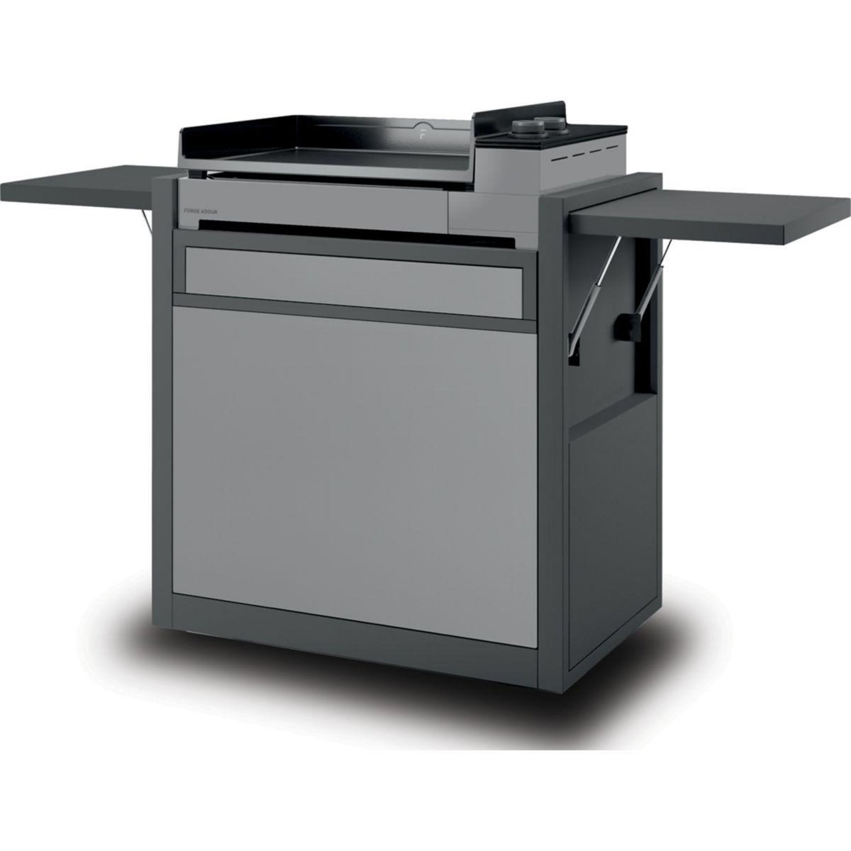 FORGE ADOUR Chariot Plancha CH PAF60 noir/gris fermé compatible plancha Premium 60