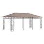 Voir la diapositive 2 : VIDAXL Belvedere avec moustiquaire 6x3x2,73 m Taupe 180 g/m^2