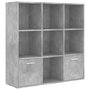 Voir la diapositive 2 : VIDAXL Bibliotheque Gris beton 98x30x98 cm Bois d'ingenierie