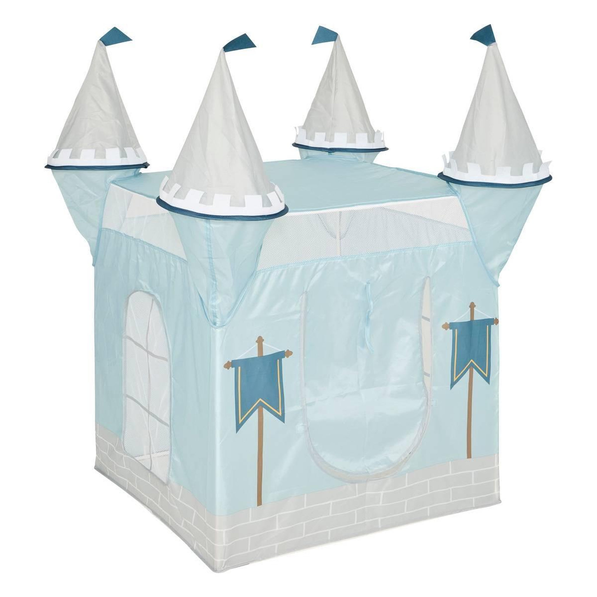 Atmosphera Kids Tente pop up enfant  château fort  130cm bleu