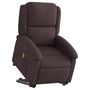 Voir la diapositive 3 : VIDAXL Fauteuil inclinable de massage electrique Marron fonce Tissu