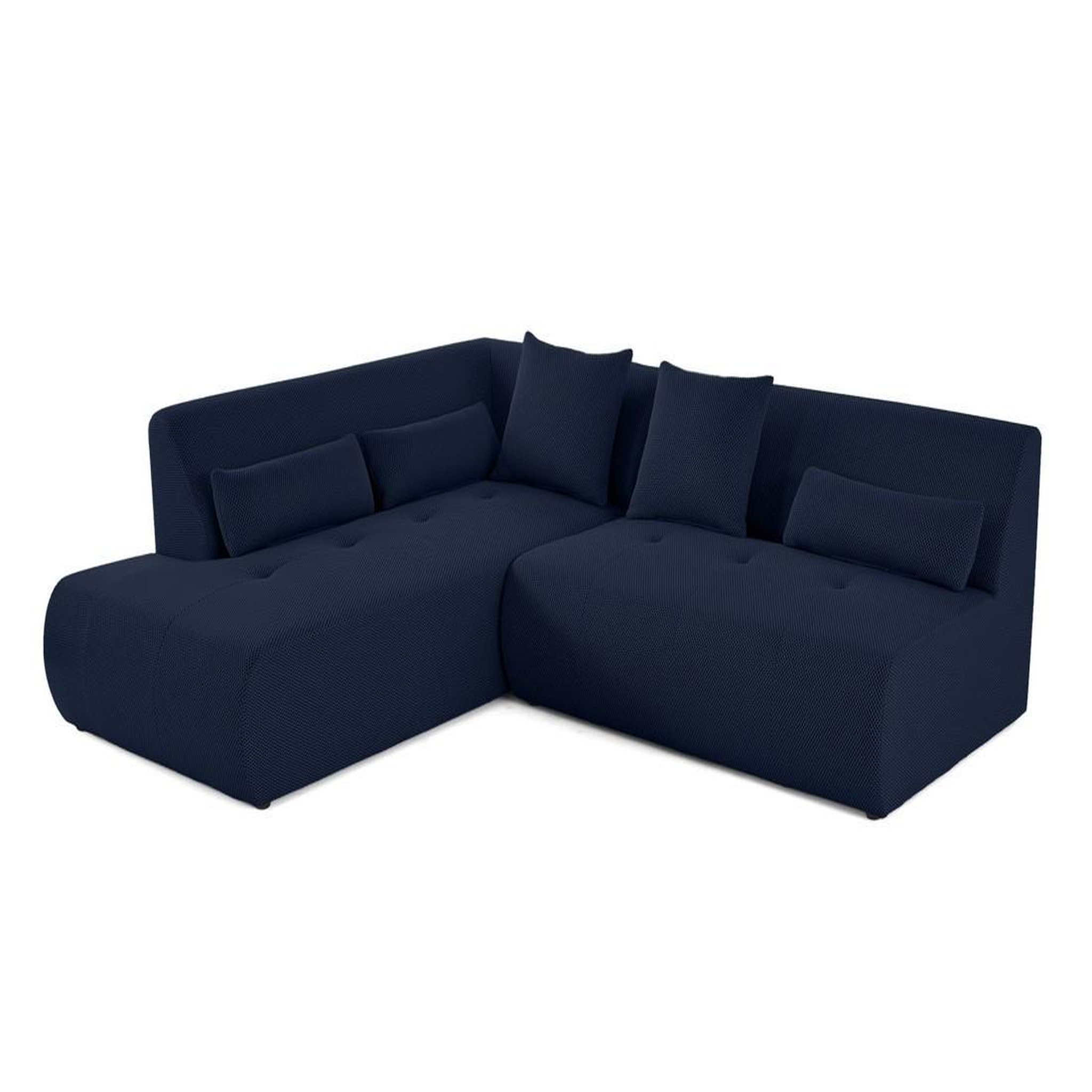 Voir la diapositive 2 : LISA DESIGN Onyx - canapé modulable d'angle gauche - 5 places - en tissu mailles 3d