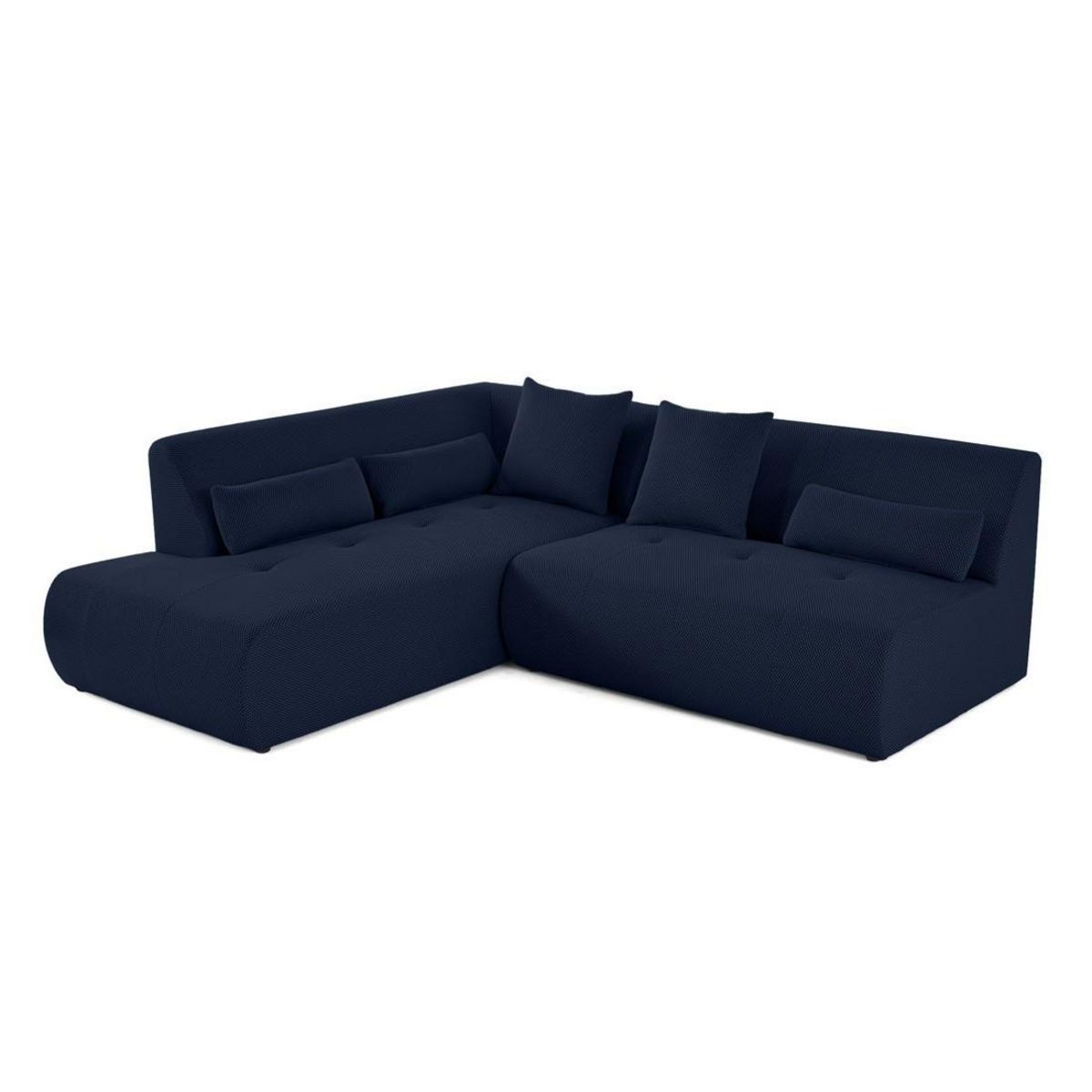 LISA DESIGN Onyx - canapé modulable d'angle gauche - 5 places - en tissu mailles 3d