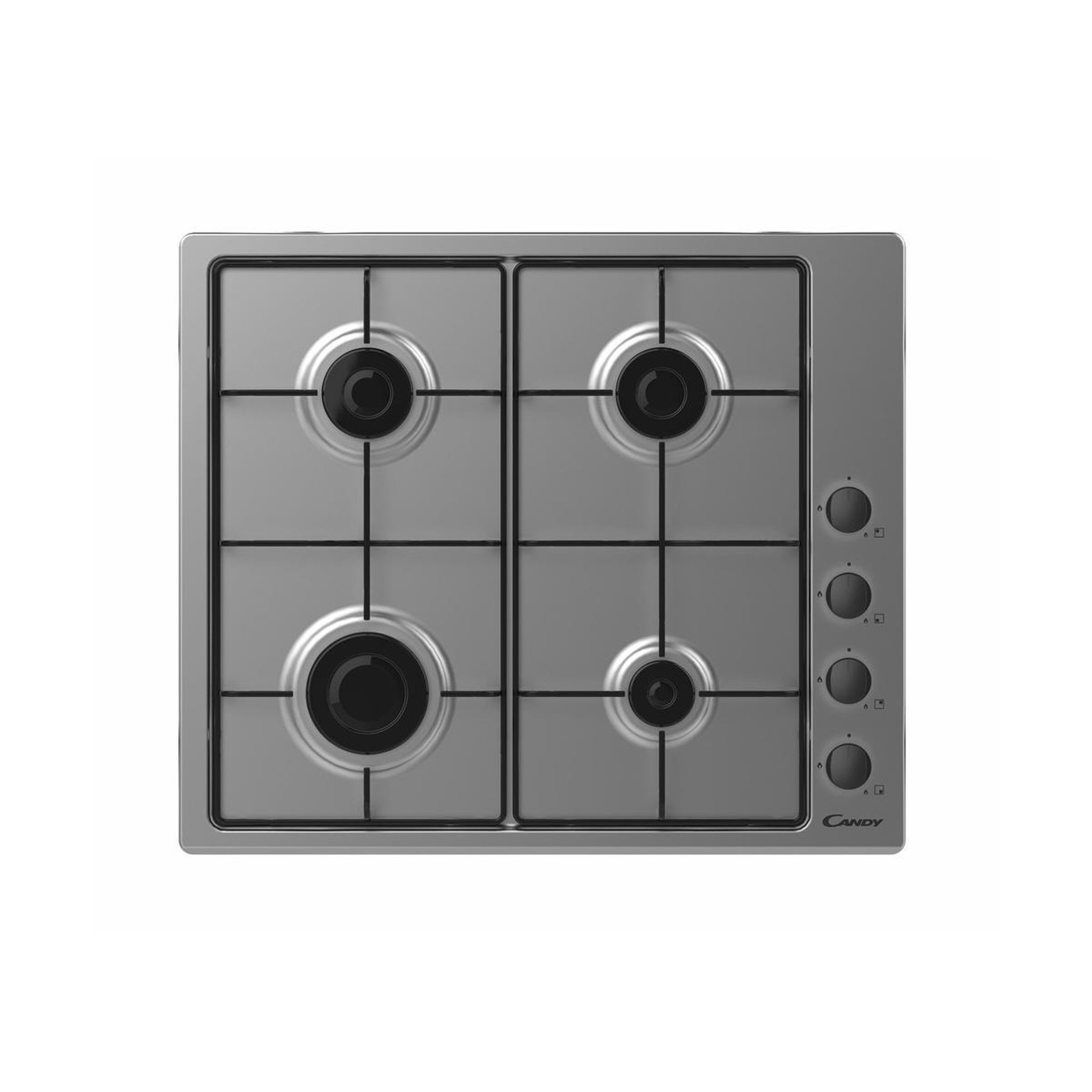 Voir la diapositive 2 : Candy Table de cuisson à gaz 59.5cm 4 feux noir - CHW6LBX