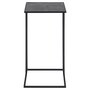 Voir la diapositive 3 : TOILINUX Table d'appoint ou à café rectangulaire haute effet marbre en Mélamine et Métal - L. 43 cm x H. 63 cm - Noir