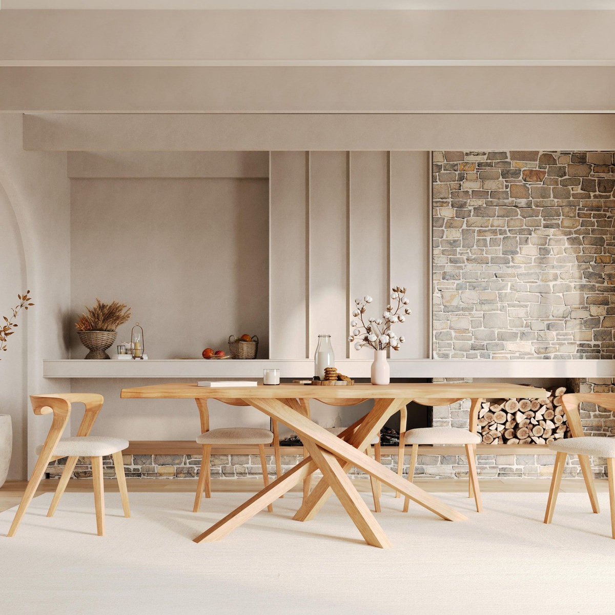 Rendez vous déco Table rectangulaire en bois d'hévéa massif foncé 8 personnes - Robin