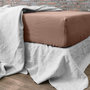 Voir la diapositive 3 : BATON ROUGE Drap housse 100% lin lavé 160g kiwi
