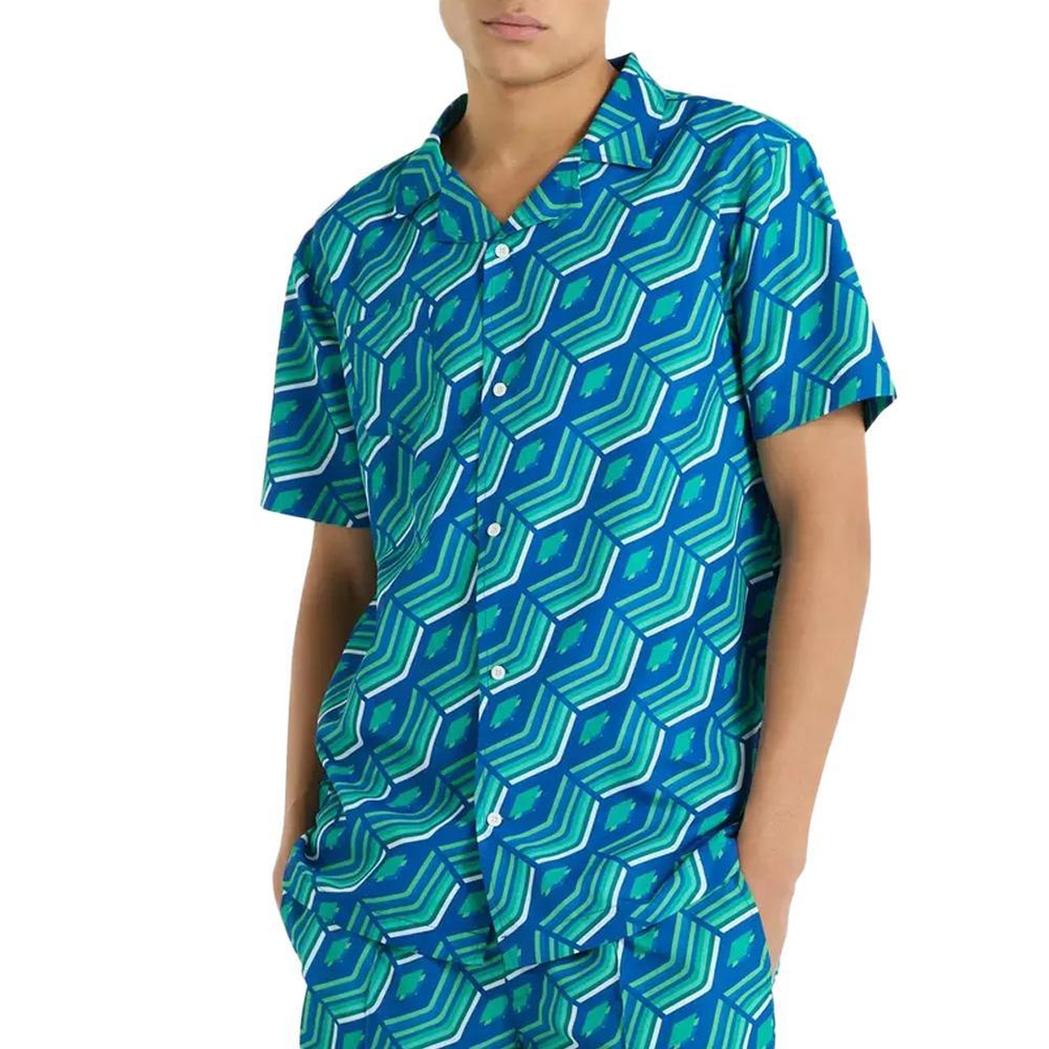 UMBRO Chemisette Vert Homme Umbro Printed Shirt Regale. Coloris disponibles : Vert