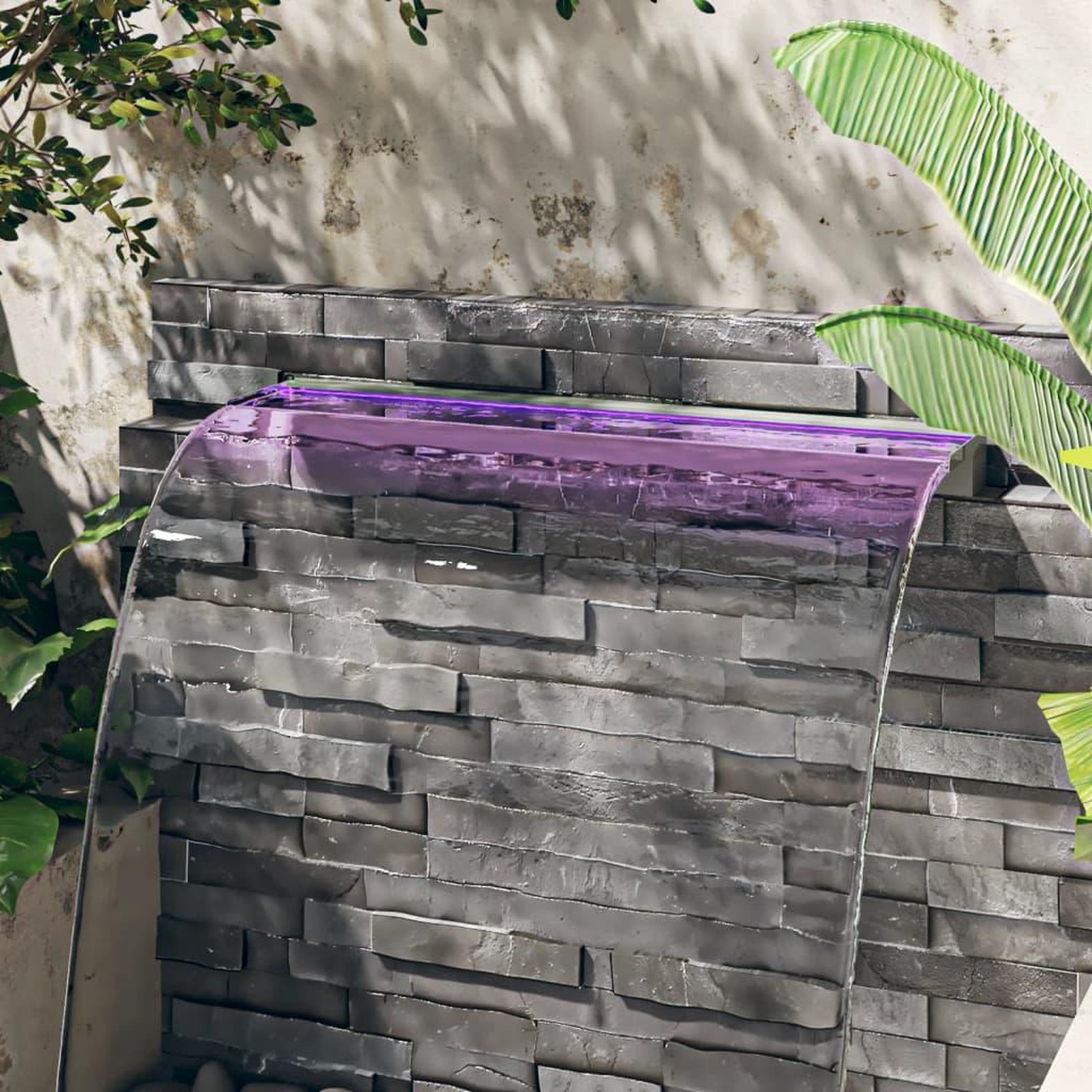 Voir la diapositive 1 : VIDAXL Deversoir pour cascade avec LED RVB Inox 108 cm