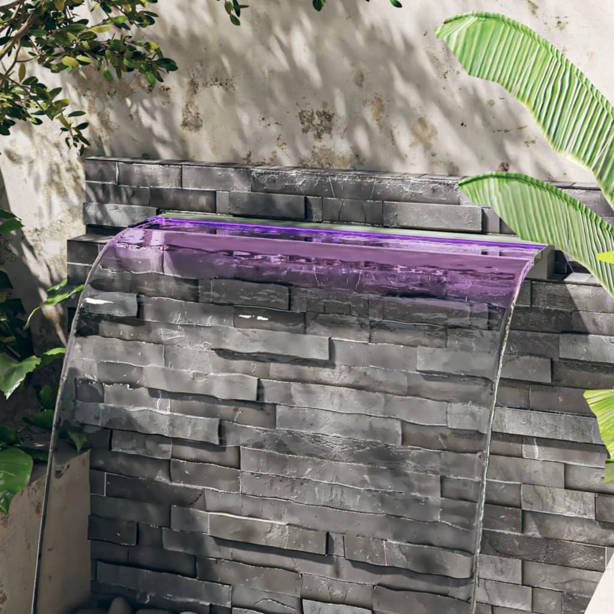 VIDAXL Deversoir pour cascade avec LED RVB Inox 108 cm