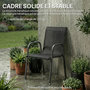 Voir la diapositive 4 : OUTSUNNY Lot de 4 chaises de jardin empilables métal textilène noir