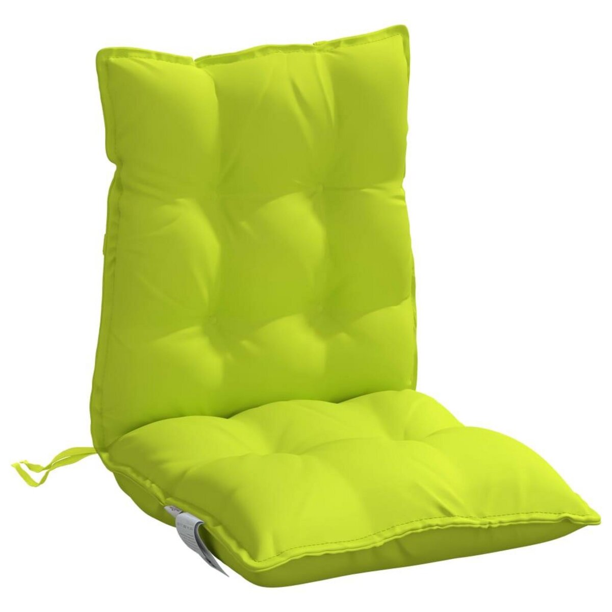 VIDAXL Coussins de chaise a dossier bas lot de 4 vert vif