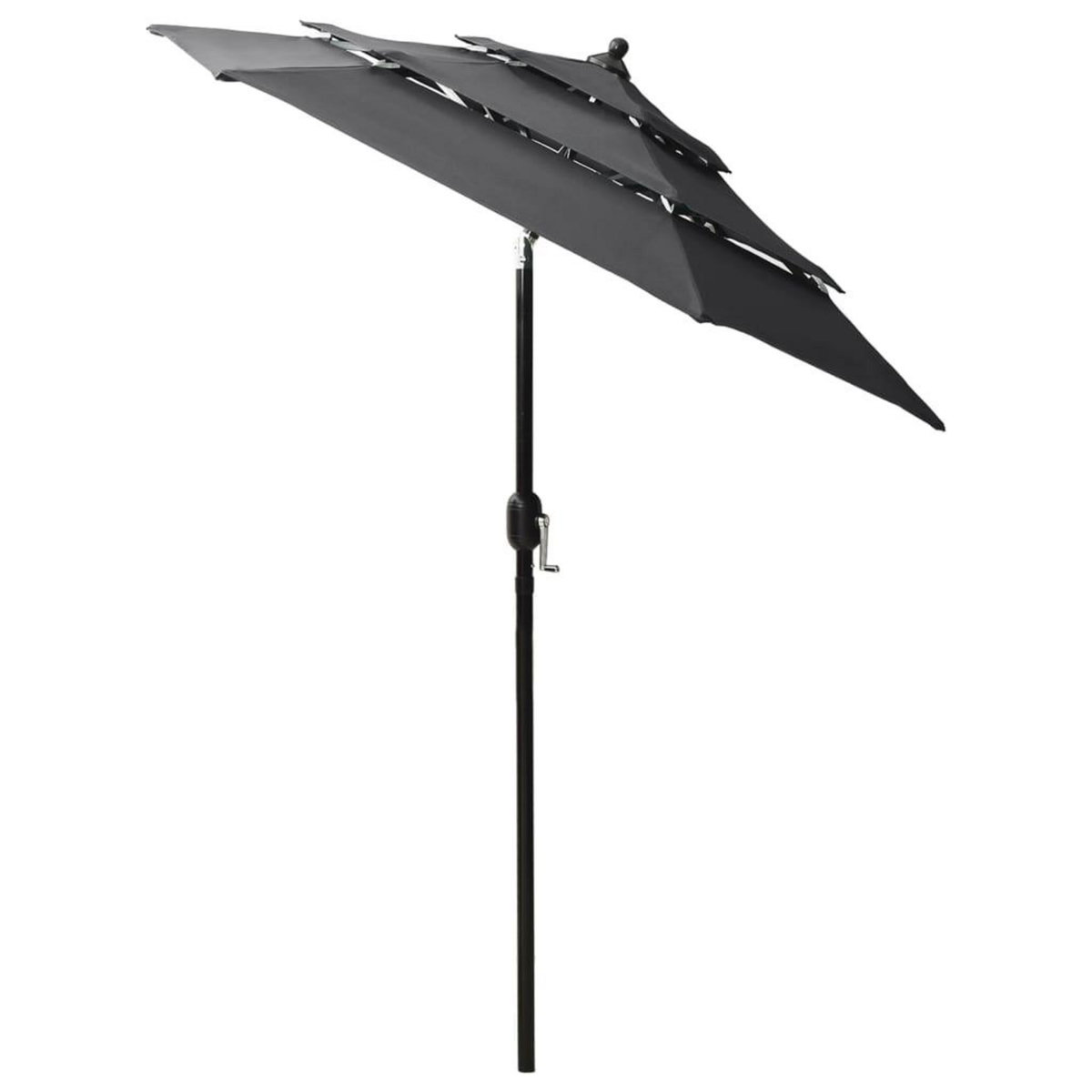 VIDAXL Parasol de jardin a 3 niveaux avec mat en aluminium anthracite