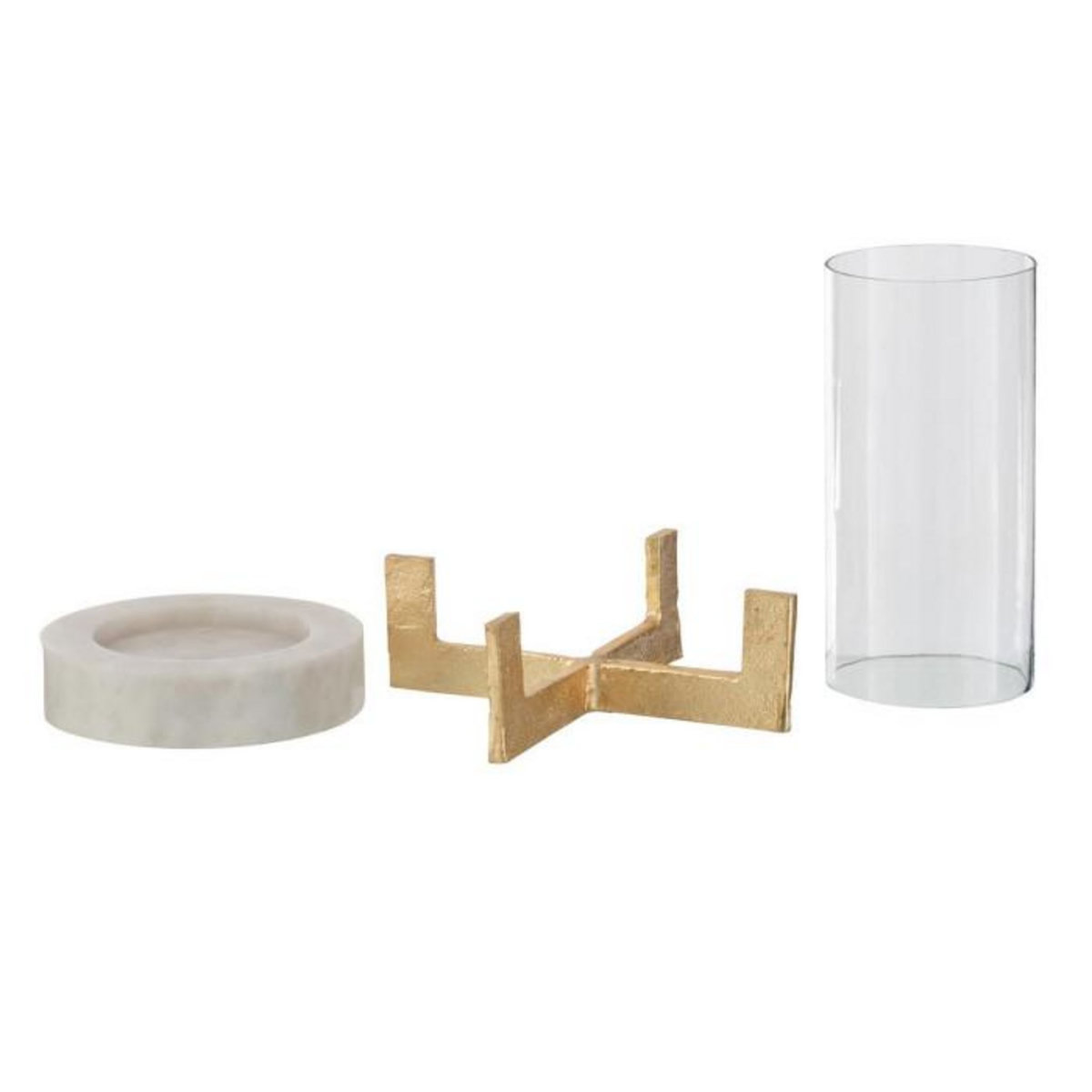 Paris Prix Photophore Design  Base Marbre  31cm Gris