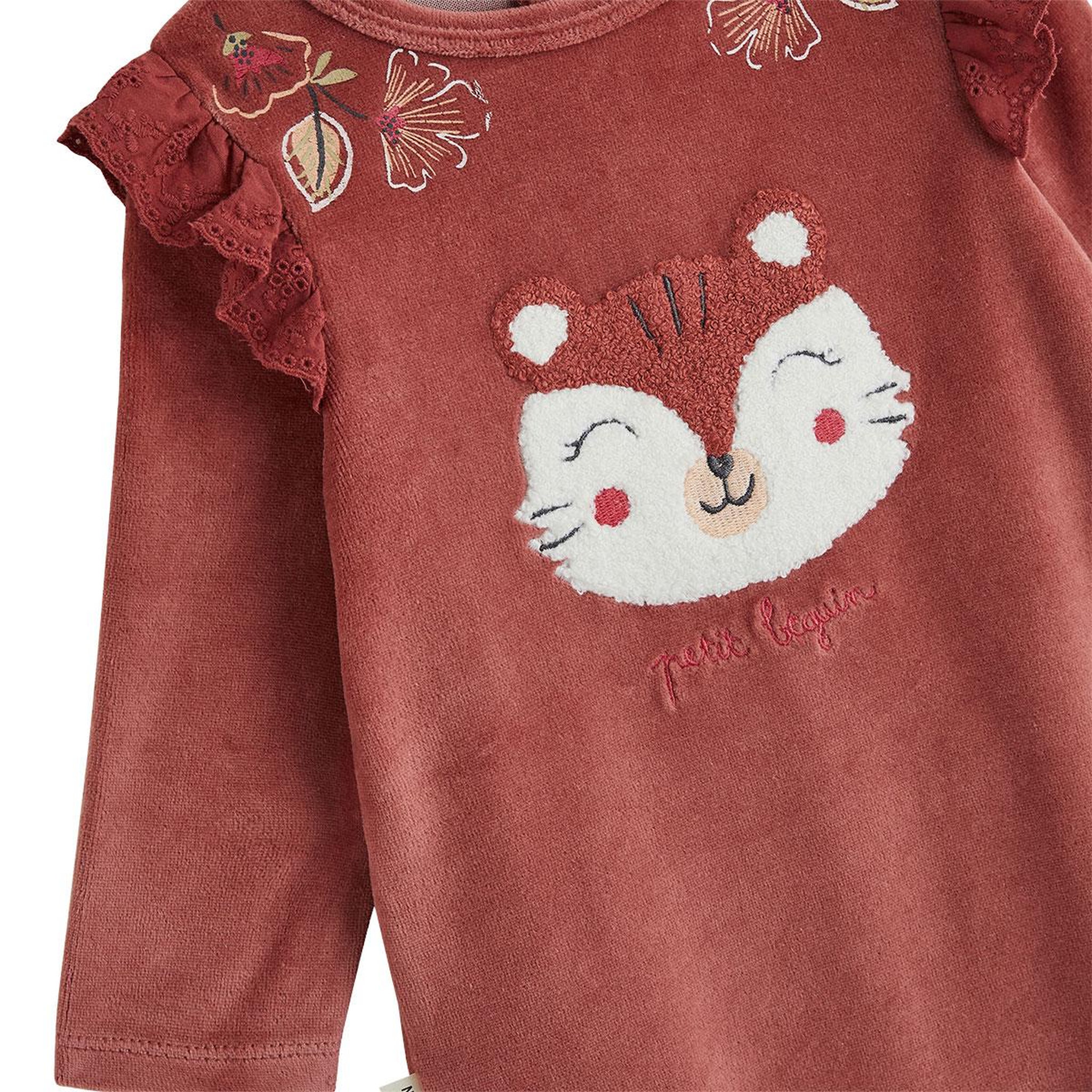 Voir la diapositive 3 : PETIT BEGUIN Lot de 2 pyjamas bébé en velours Léa
