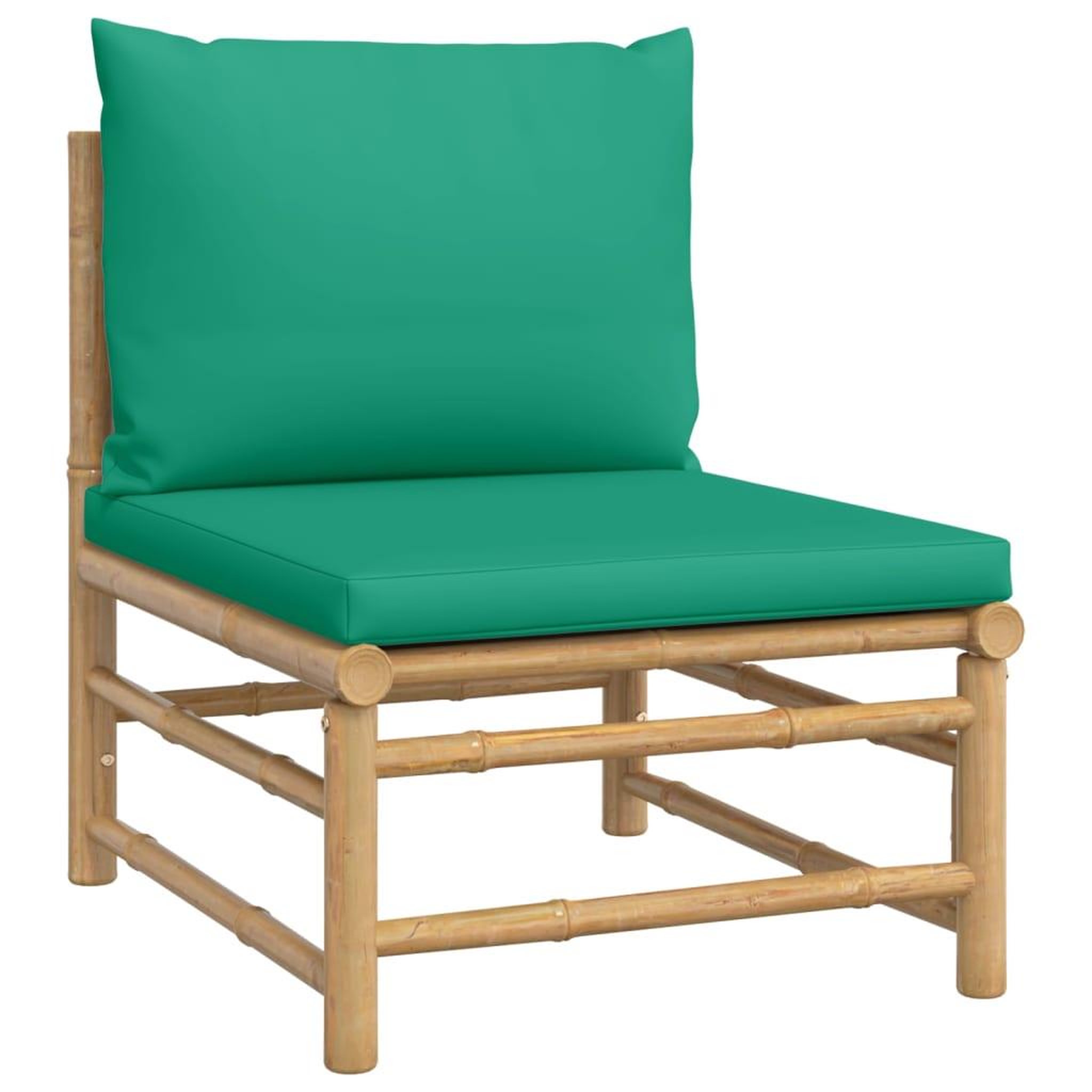 Voir la diapositive 5 : VIDAXL Salon de jardin 5 pcs avec coussins vert bambou
