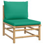 Voir la diapositive 5 : VIDAXL Salon de jardin 5 pcs avec coussins vert bambou