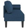 Voir la diapositive 4 : VIDAXL Chaise longue avec coussins bleu tissu