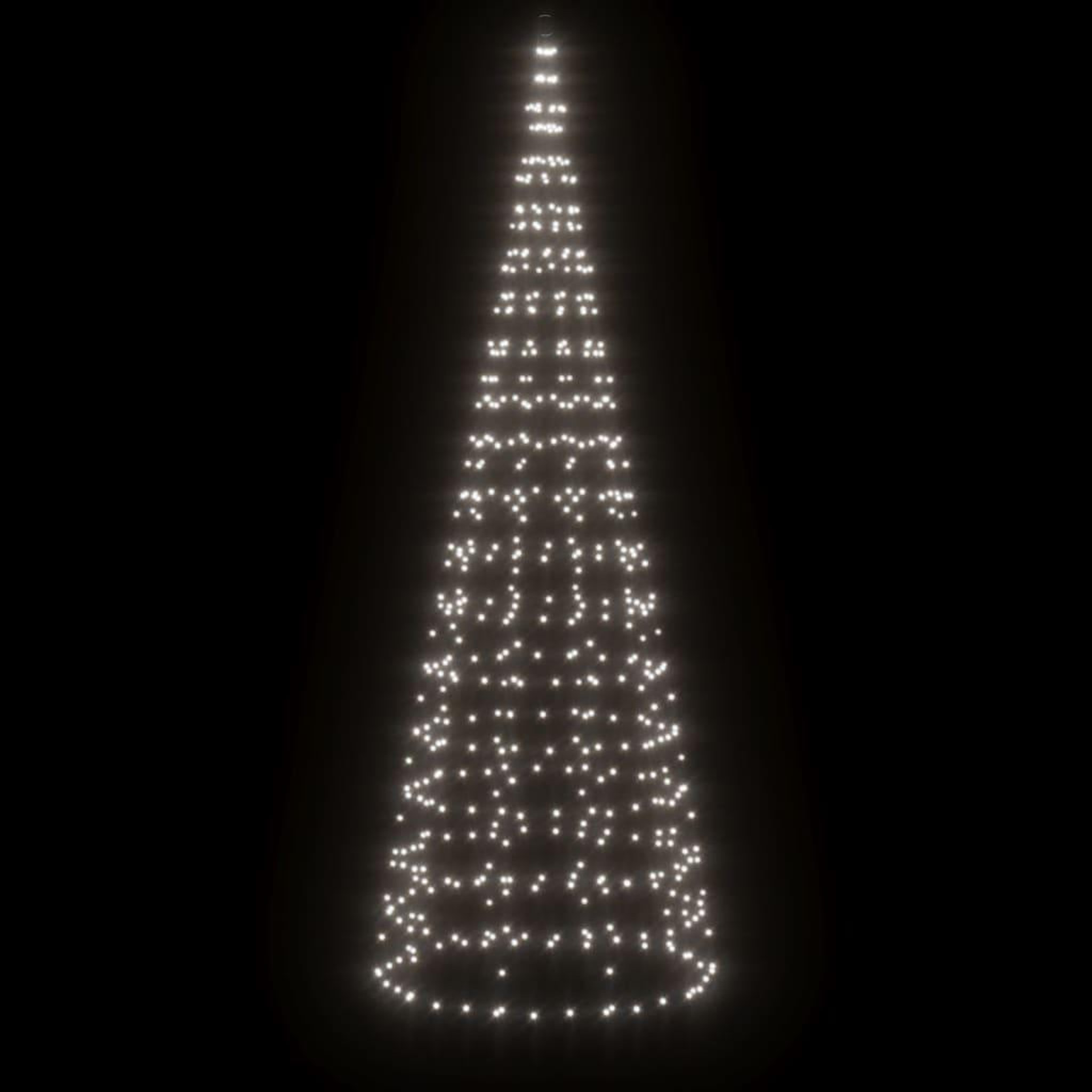 Voir la diapositive 3 : VIDAXL Sapin de Noël a LED sur mat de drapeau 550 LED blanc 300 cm
