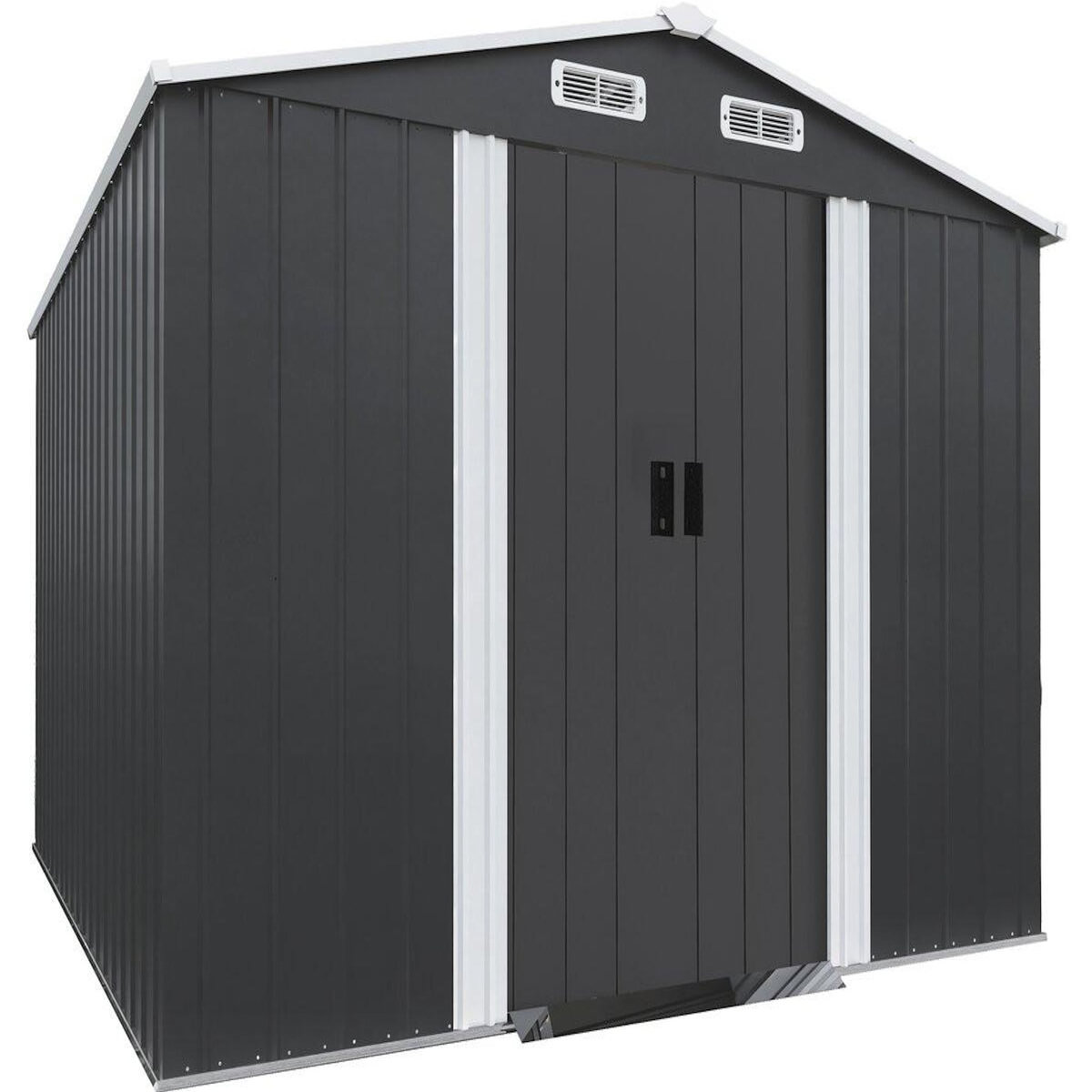 Habitat et Jardin Abri de jardin métal avec porte coulissante  Boston  - 8 m² - Gris