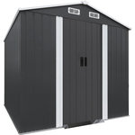 Habitat et Jardin Abri de jardin métal avec porte coulissante  Boston  - 8 m² - Gris