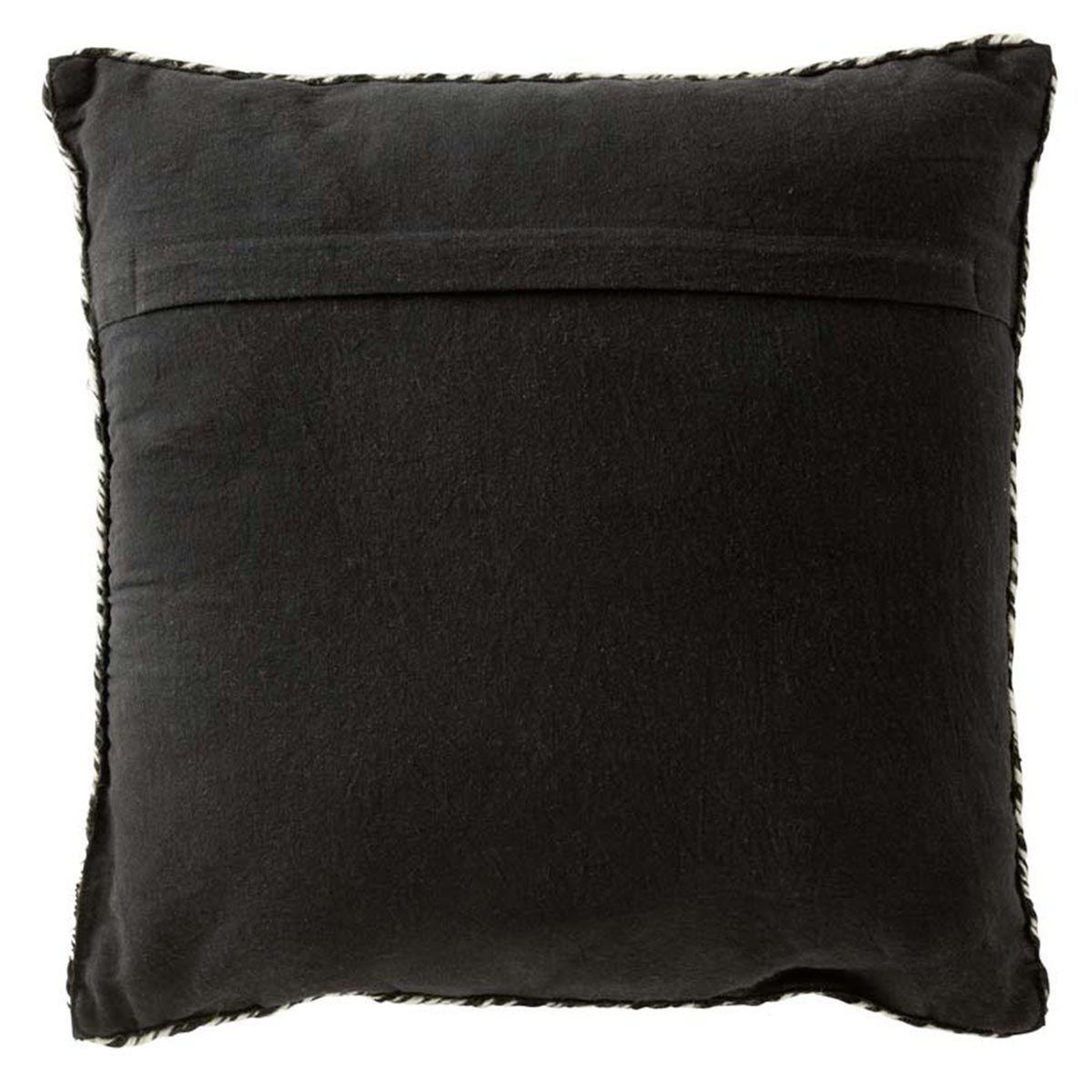 Voir la diapositive 2 : J-LINE Coussin Déco  Miami  42x42cm Noir & Blanc