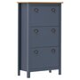 Voir la diapositive 1 : VIDAXL Armoire a chaussures Hill Gris 72x35x124 cm Bois de pin solide
