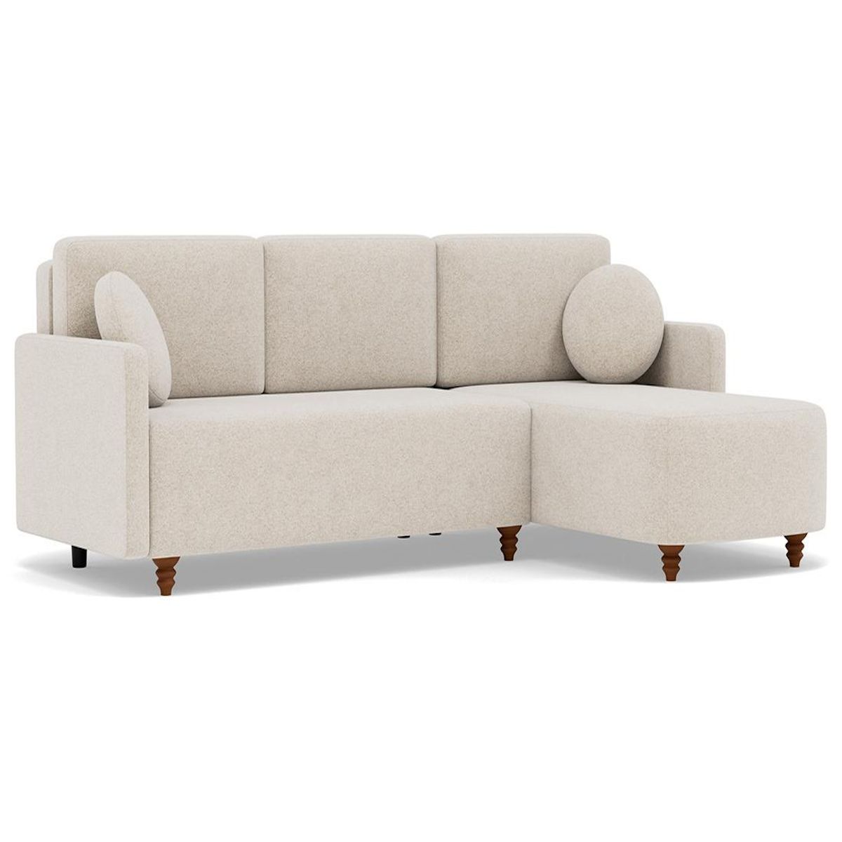 BEST MOBILIER Calypso - canapé d'angle réversible 4 places convertible avec coffre en tissu