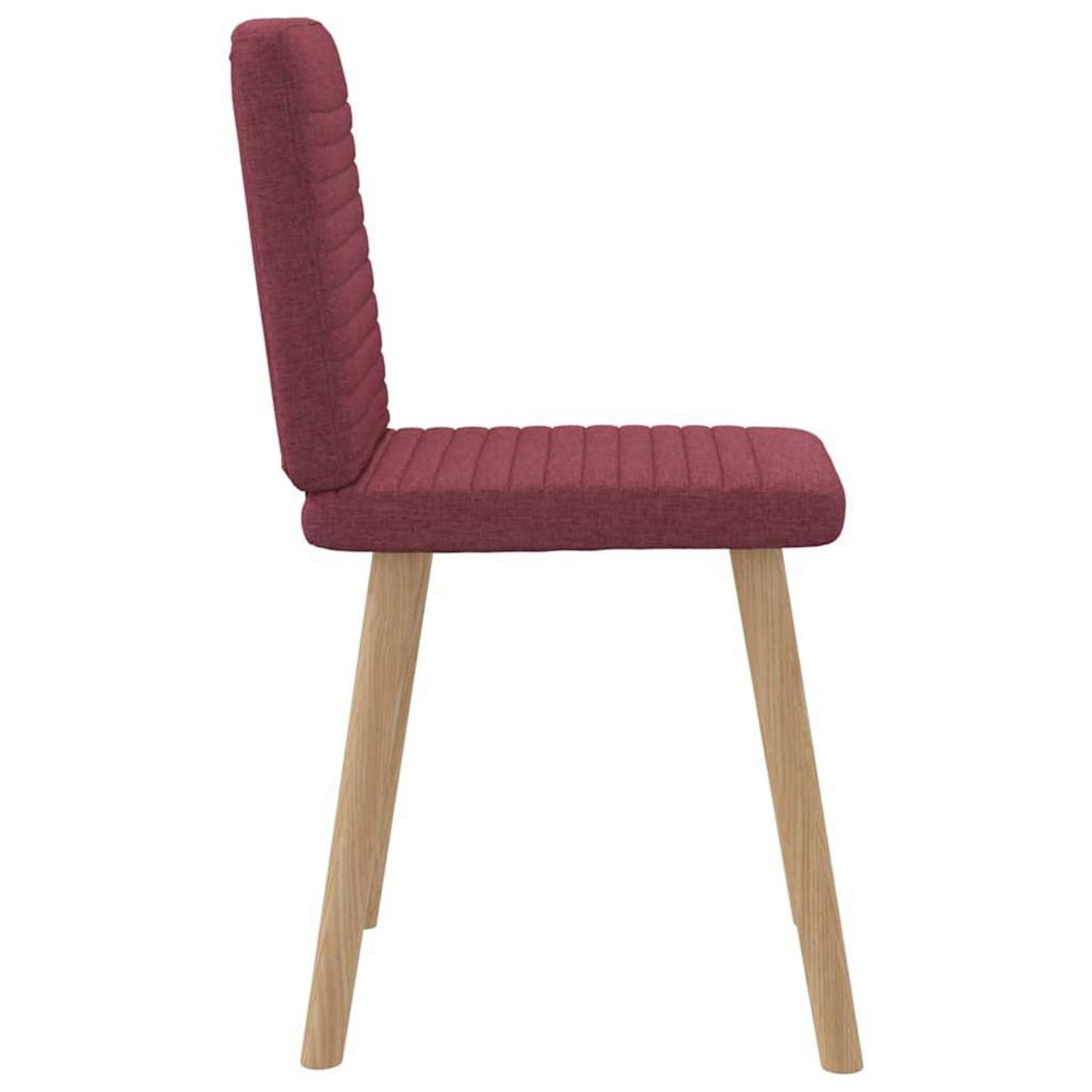 VIDAXL Chaises a manger lot de 2 rouge bordeaux tissu