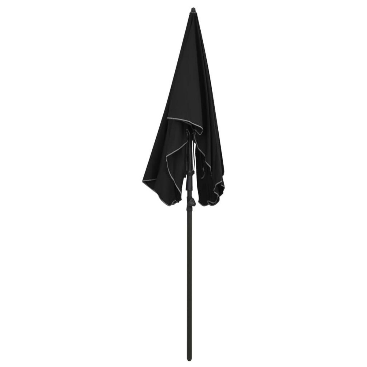 VIDAXL Parasol de jardin avec mat 200x130 cm noir