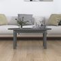 Voir la diapositive 3 : VIDAXL Table basse Gris 80x40x35 cm Bois massif de pin