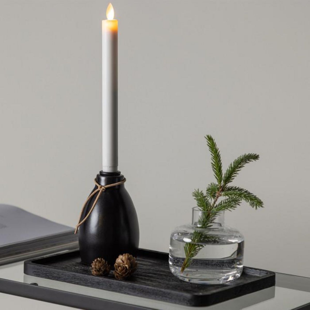 Paris Prix Bougeoir Design à LED  Ulricehamn  9cm Noir