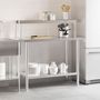 Voir la diapositive 3 : VIDAXL Table de travail de cuisine avec etagere 110x55x120 cm inox