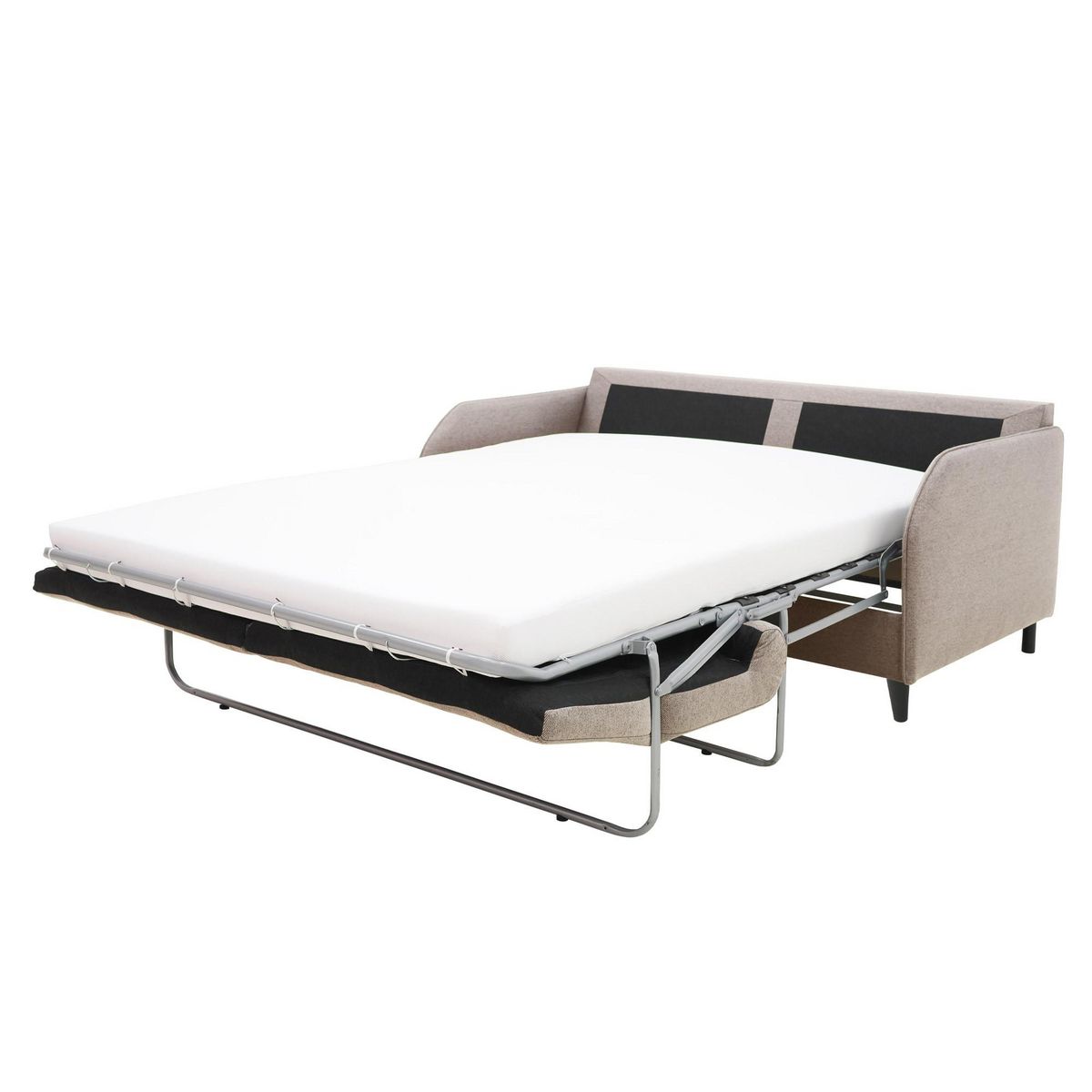 BEST MOBILIER Cosmos - canapé 3 places convertible express couchage quotidien 140 cm matelas 11 cm en tissu