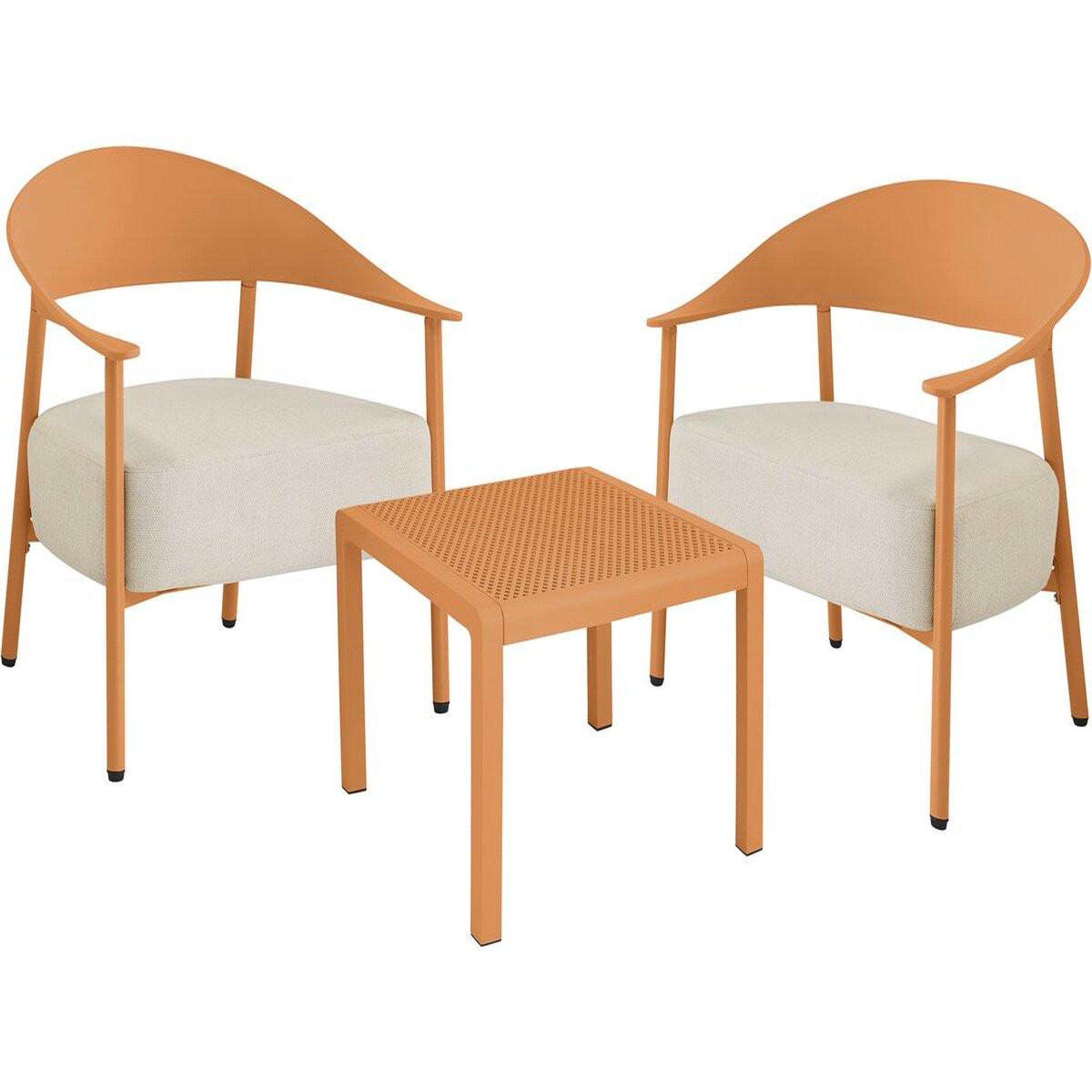 Habitat et Jardin Salon de jardin en métal et plastique  céora  - 2 places - orange