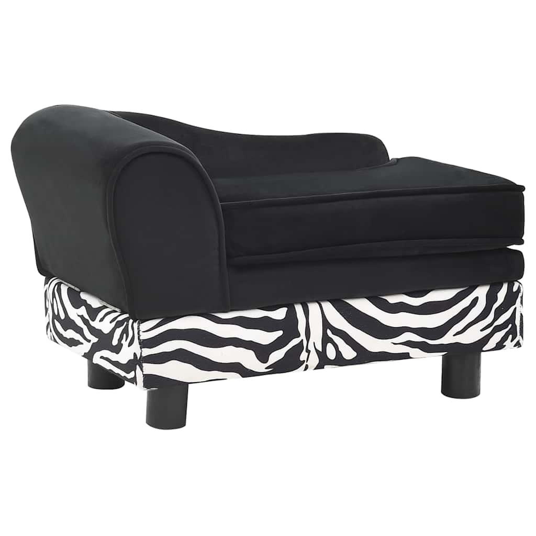 Voir la diapositive 2 : VIDAXL Canape pour chien Noir 57x34x36 cm Peluche