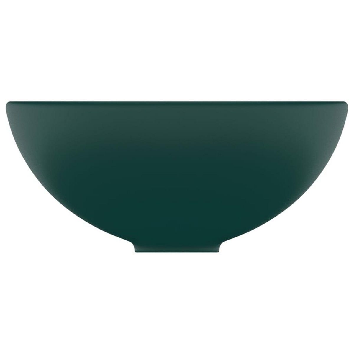 VIDAXL Lavabo rond de salle de bain Vert fonce mat 32,5x14cm Ceramique