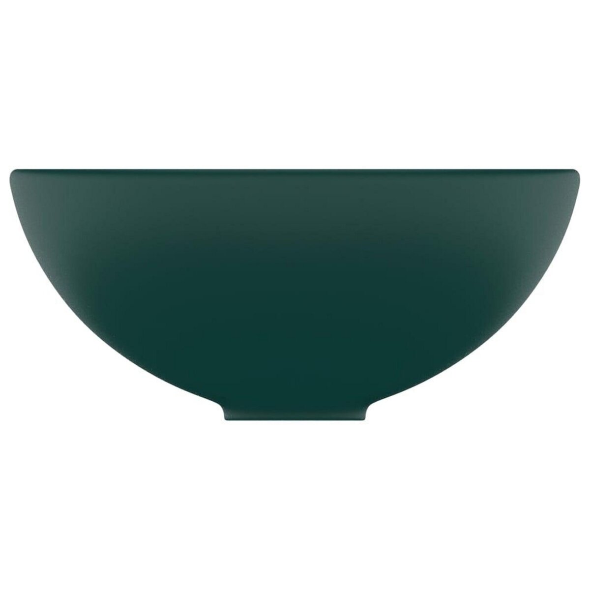 VIDAXL Lavabo rond de salle de bain Vert fonce mat 32,5x14cm Ceramique