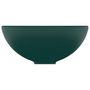 Voir la diapositive 4 : VIDAXL Lavabo rond de salle de bain Vert fonce mat 32,5x14cm Ceramique