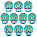Graine créative 60 masques plats en carton à colorier - Calavera mexicaine