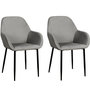 Voir la diapositive 1 : The Home Deco Factory 2 Fauteuils de table design velours Giulia
