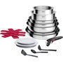 Voir la diapositive 1 : TEFAL Batterie de cuisine Ingenio Cook Eat 15 pcs L881SF04