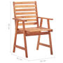 Voir la diapositive 6 : VIDAXL Chaises a manger d'exterieur lot de 4 et coussins Acacia massif