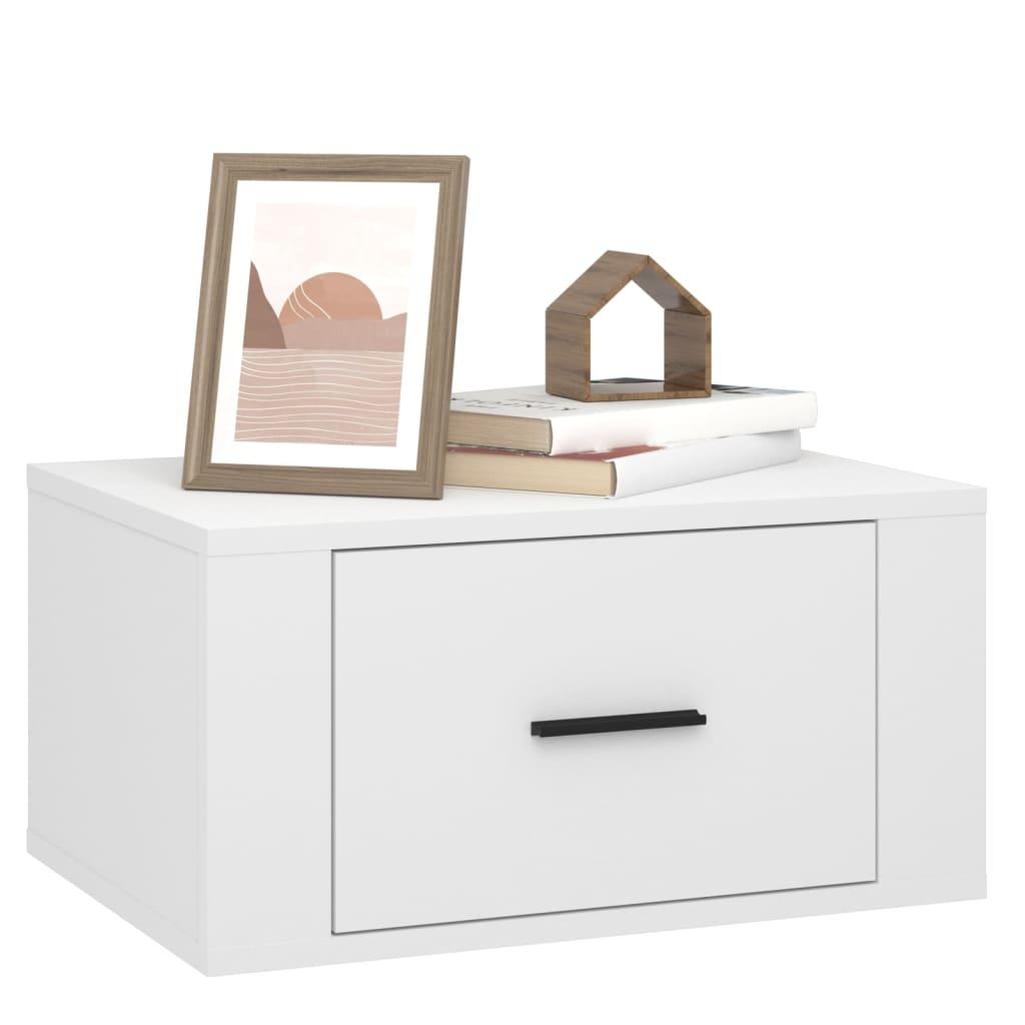 Voir la diapositive 4 : VIDAXL Tables de chevet murales 2 pcs Blanc 50x36x25 cm