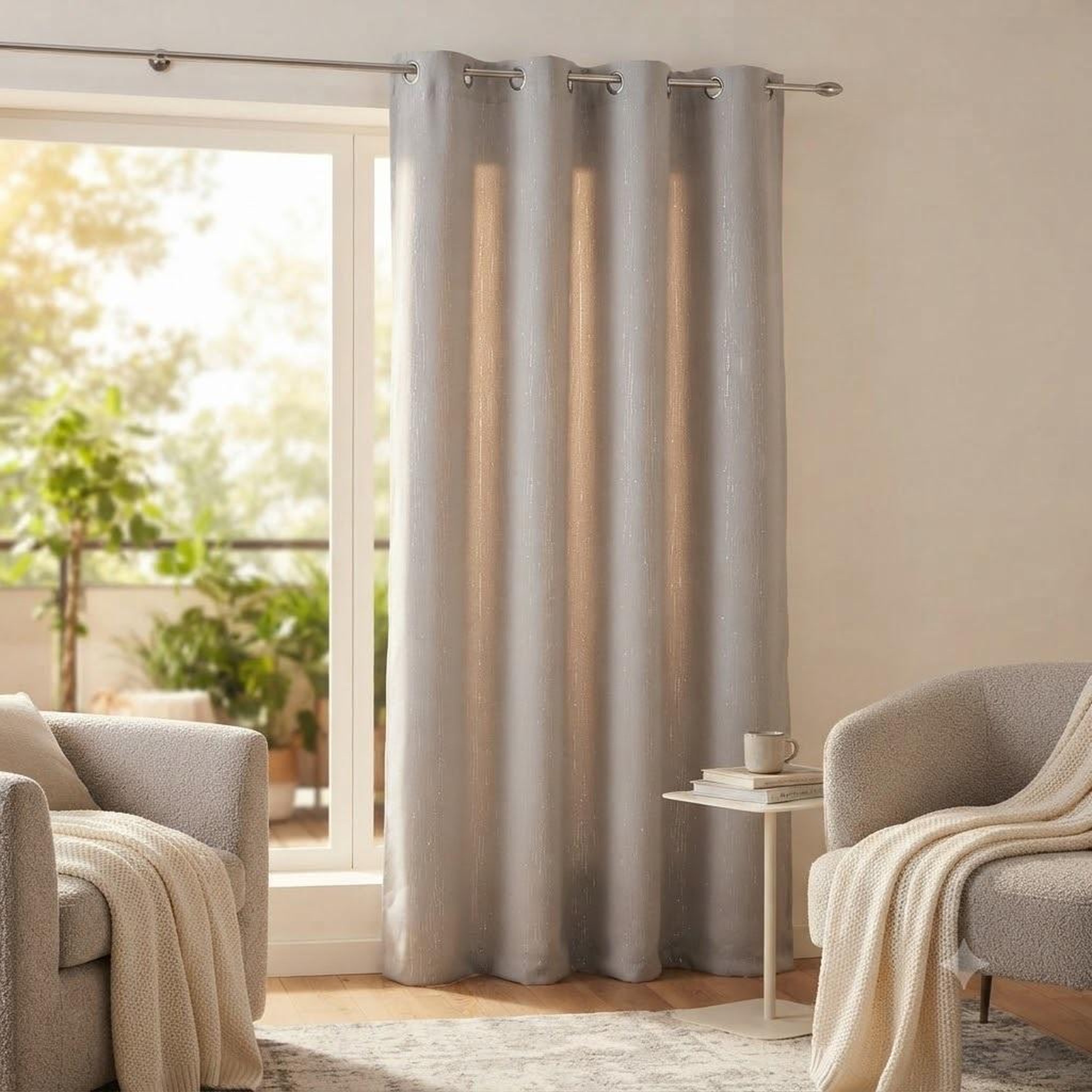 Voir la diapositive 4 : Eden Rideau a oeillets filliane design et moderne