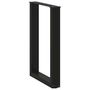 Voir la diapositive 4 : VIDAXL Pieds de table a manger forme de U 2 pcs noir 50x(72-73) cm