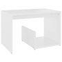 Voir la diapositive 2 : VIDAXL Table d'appoint blanc 59x36x38 cm bois d'ingenierie