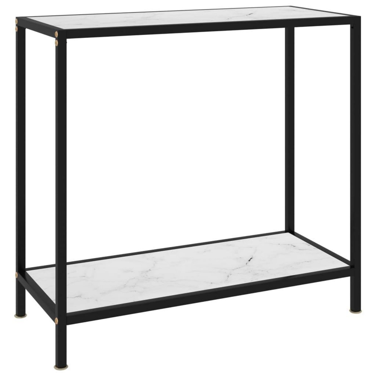 VIDAXL Table console Blanc 80x35x75 cm Verre trempe