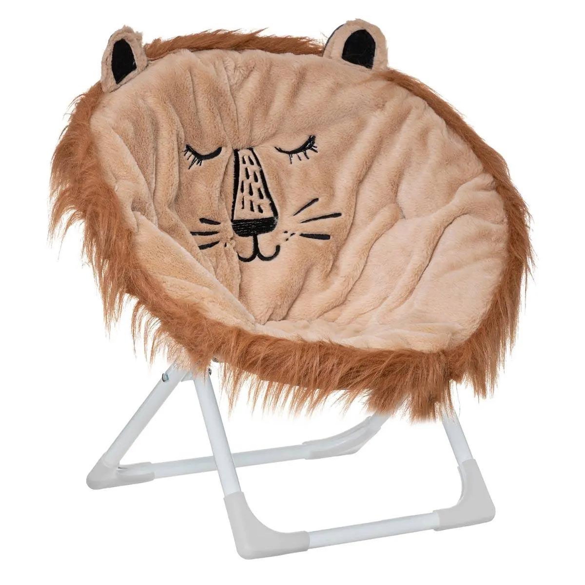 Voir la diapositive 1 : Atmosphera Kids Fauteuil enfant pliant  lion  51cm naturel